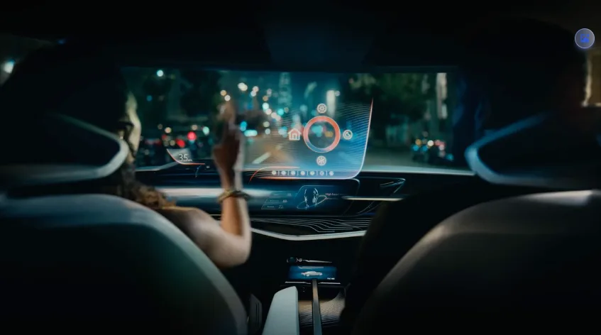 Buick HUD at night with responsive depth and iconography