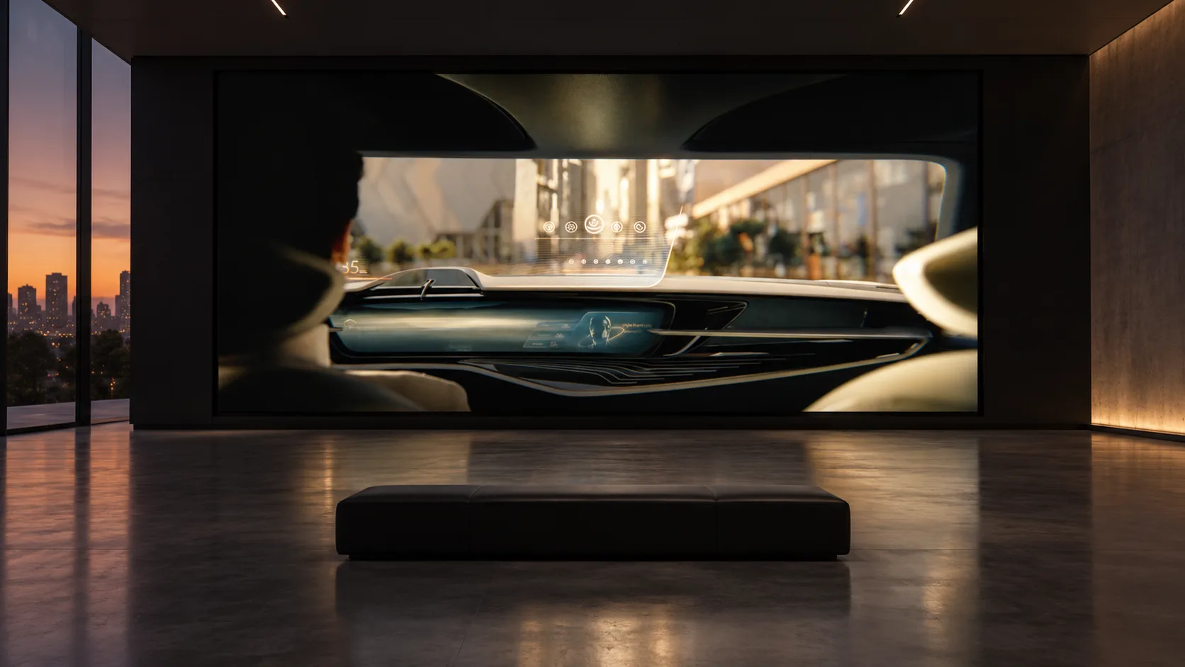 Portfolio presentation mockup of the Buick HUD shown at large scale