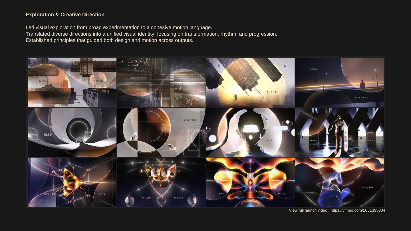Early CoMotion explorations and styleframes